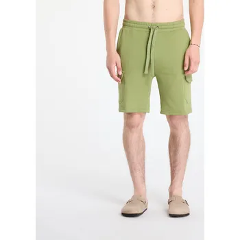 Pánské kraťasy Šortky Urban Classics Organic Cargo Sweatshorts Green S