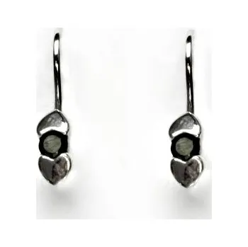 Náušnice Stříbrné náušnice, přírodní granát - VE 212