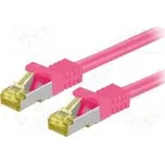 Patch cord S/FTP 6a lanko Cu LSZH růžová 5m 26AWG