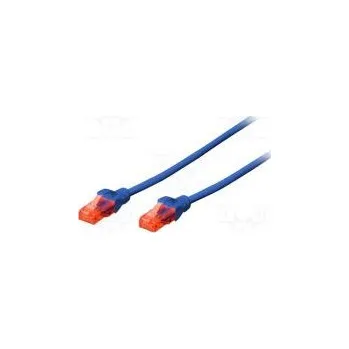 Síťový kabel Patch cord U/UTP 5e lanko CCA PVC modrá 0,5m 26AWG