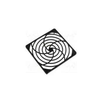 Větrací mřížka Mřížka 92x92mm Mat plast Upevnění zacvaknutí A 92mm B 15mm