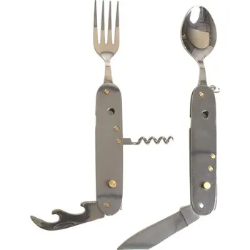 Kempingové nádobí MIL-TEC příbor 6 v 1 včetně pouzdra