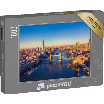Puzzle puzzle „Letecký panoramatický pohled na Londýn a řeku Temži, Anglie“