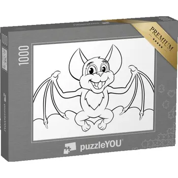 Puzzle puzzle „puzzleOMALOVÁNKY: Halloween, netopýr“