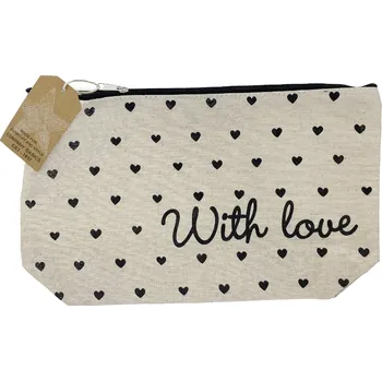 Kosmetická taška H&L Toaletní taška Ecru, with love