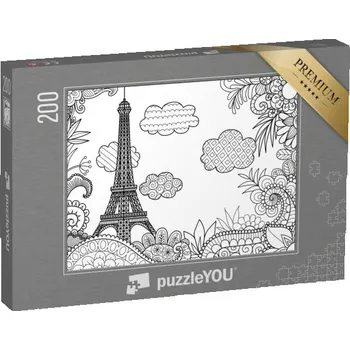 Puzzle puzzle 200 dílků „puzzleOMALOVÁNKY: Jaro v Paříži“