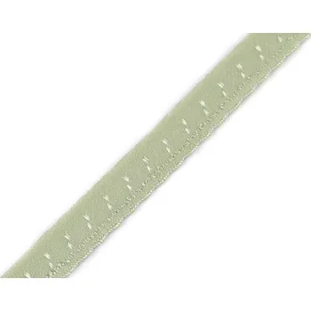 Textilie Ozdobná lemovací pruženka šíře 10 mm zelená šalvěj světlá 18 m