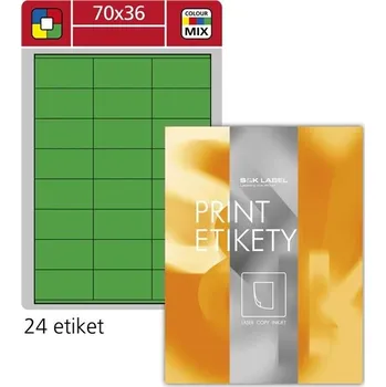Samolepící etiketa SK Label Univerzální etikety Samp;K Label - zelené, 70x36 mm, 2400ks