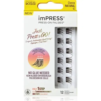 Umělé řasy KISS Samolepicí trsy řas Press-On Falsies Eyelash Clusters Minipack, Na
