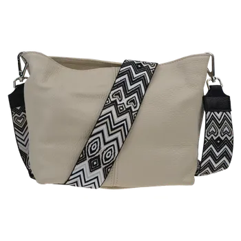 Kabelka NovaKabelka.cz Kožená italská crossbody kabelka Batilda Beige Crema s přídavným popruhem II