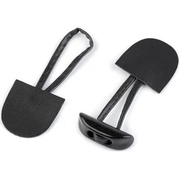 Knoflík Designové zapínání s knoflíkem černá 10 pár