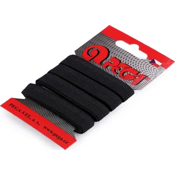 Textilní guma Prádlová pruženka na kartě šíře 12 mm černá 1 karta