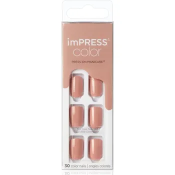 KISS imPRESS Color Short umělé nehty Sandbox 30 ks