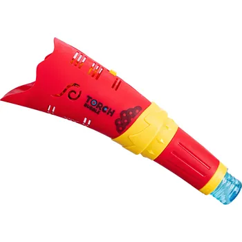 Bublifuk Bublifukovač pochodeň 26cm na baterie se světlem - červená