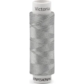 Nit Metalické nitě Victoria 100 m stříbrná 10 ks