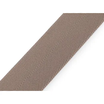 Textilní guma Pruženka s keprovým vzorem na opasky a šle šíře 40 mm béžová 1 m
