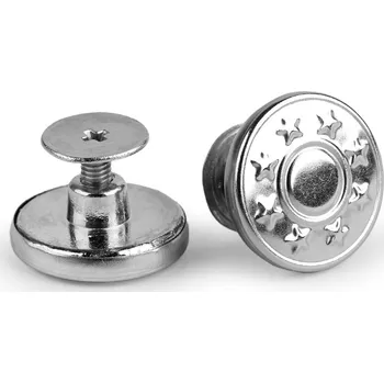 Kovový knoflík / riflový šroubovací velikost 26" nikl 25 ks