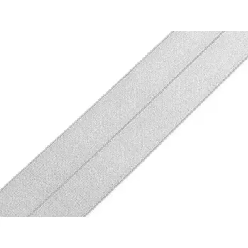 Textilní guma Lemovací pruženka půlená šíře 40 mm šedá světlá 1 m