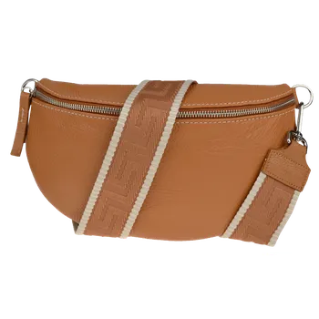 Kabelka NovaKabelka.cz Kožená italská crossbody kabelka Reni Grande Camel s přídavným popruhem VI