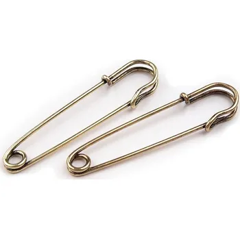 Ozdobný spínací špendlík kilt 13x65 mm staromosaz 10 ks