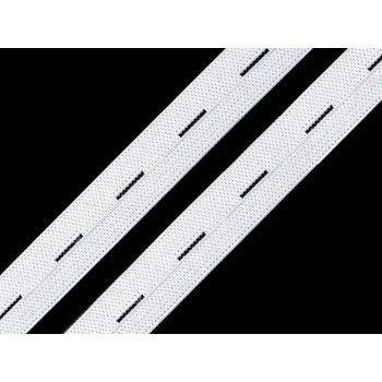 Textilní guma Pruženka dírková šíře 20 mm bílá 30 m