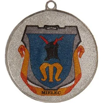 Stříbrná medaile s prostorem pro emblém 50 mm - ocelová medaile s potiskem luxor jet