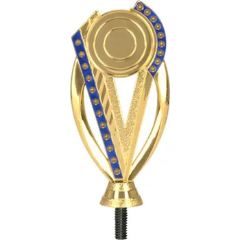 Plastová figurka univerzální – zlato-modrá s prostorem pro emblém 50 mm nebo 25 mm