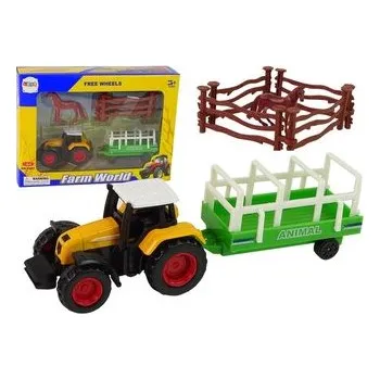plyšák Zestaw farma + traktor + koń