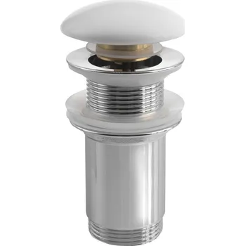 Sapho Umyvadlová výpust 5/4“, click-clack, keramická zátka, 10-50mm, bílá (AR900)