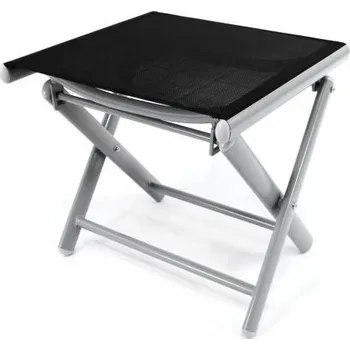 Malá skládací stolička na zahradu / do kempu, textilní potah, šedá / černá
