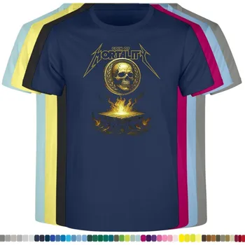 panske-levne-bavlnene-tricko-digi-potisk-mince-lebka Barva: Denim - riflovina, velikost: 5XL