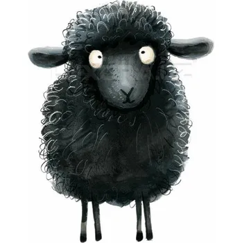 Nášivka Nažehlovačka Ovce černá - 5 x 6 cm