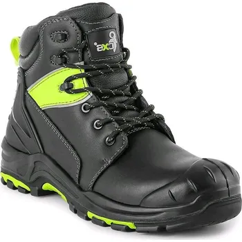 Pracovní obuv CANIS CXS Obuv UNIVERSE SOLID S3 kotníková černá/zelená - 46 AKCE