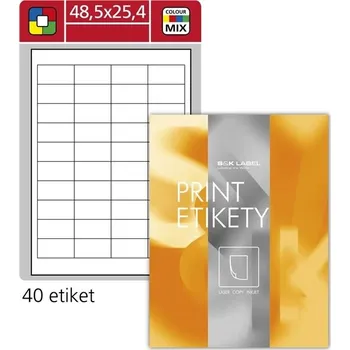 Samolepící etiketa SK Label Etikety na označování, 48,5 x 25,4 mm, mix barev