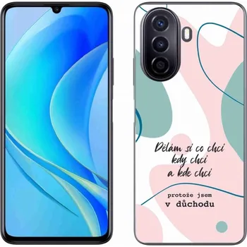 Pouzdro na mobilní telefon Gelový kryt mmCase na Huawei Nova Y70 - vtipný text 10 bílé pozadí