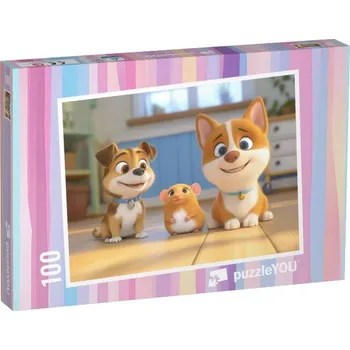 Puzzle puzzle 100 dílků „Žertíky a velké plány“