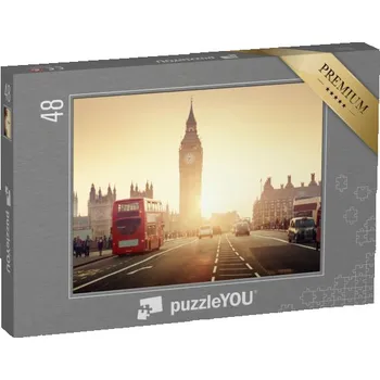Puzzle puzzle 48 dílků „Westminsterský most při západu slunce, Londýn, Anglie“