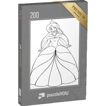 Puzzle puzzle 200 dílků „puzzleOMALOVÁNKY: Princezna“