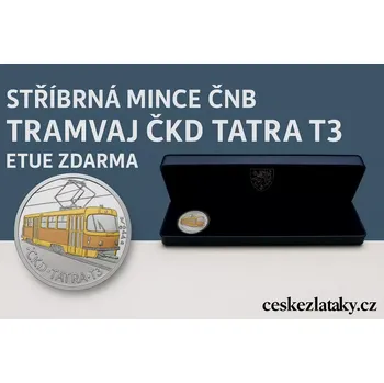 AKCE Stříbrná mince 500 Kč Tramvaj ČKD Tatra T3 PROOF 2024 s etui zdarma