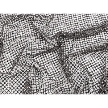 Pružná síťovina s broušenými kamínky metráž šedá 1 m