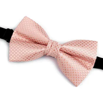 Kravata Motýlek dvojitý v krabičce pudrová 1 ks