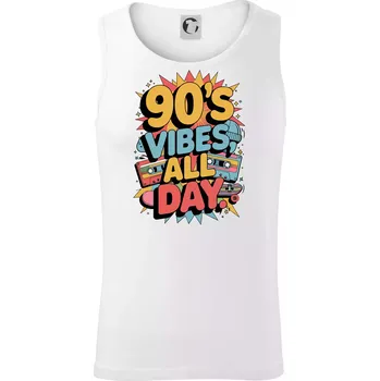 90s vibes all day - Tílko pánské Core - M ( Bílá )