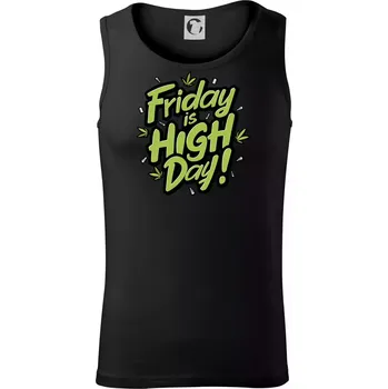 Pánské termoprádlo Marihuana - Friday is high day - Tílko pánské Core - XL ( Černá )