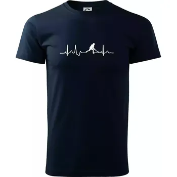 Pozemní hokej ekg - hráč - Triko extra velké (5-8XL) - 7XL ( Námořní modrá (velmi tmavá - téměř černá) )