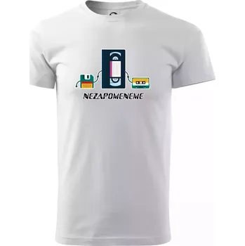 Pánské tričko Nikdy nezapomeneme 90s - Triko extra velké (5-8XL) - 8XL ( Bílá )