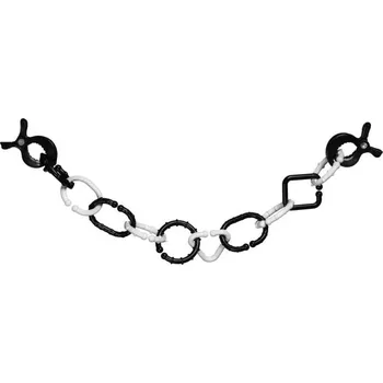 Profibaby Řetěz plastový závěs na kočárek černobílý s klipy pro miminko