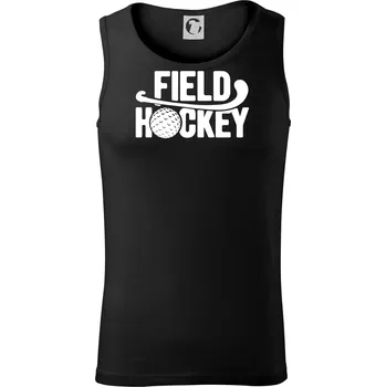 Field hockey míček a nápis - Tílko pánské Core - L ( Černá )