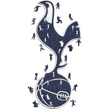 TOTTENHAM HOTSPUR FC Dřevěné puzzle Tottenham Hotspur FC, znak klubu, 150 ks