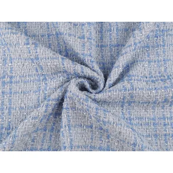 Kostýmovka s lesklou nitkou / tvíd modrá světlá 1 m