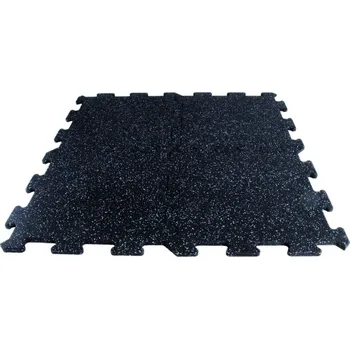 Umělý povrch Mosolut Fitness Puzzle Standard 102,5 x 102,5 cm, černá s 10% modrým vsypem EPDM - různé tloušťky - 20 mm